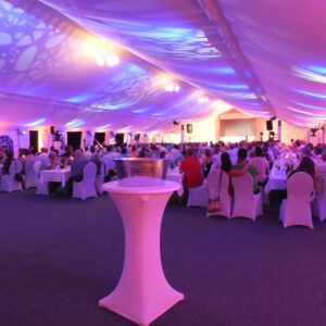 Innenhimmel Eventzelt 15m bei Nacht Effektbeleuchtung Innenhimmel Eventzelt 15m bei Nacht Effektbeleuchtung